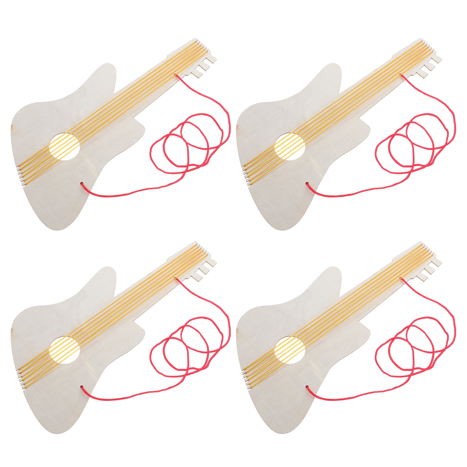 4Sets Kindergarten Wooden Guit – Musical Instrument Diy For Kids recenzja i cena