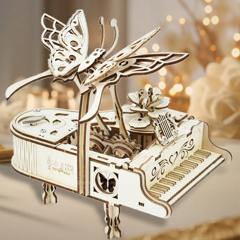 3D Wooden Puzzle Music Box Pia – Musical Instrument Diy For Kids recenzja i cena