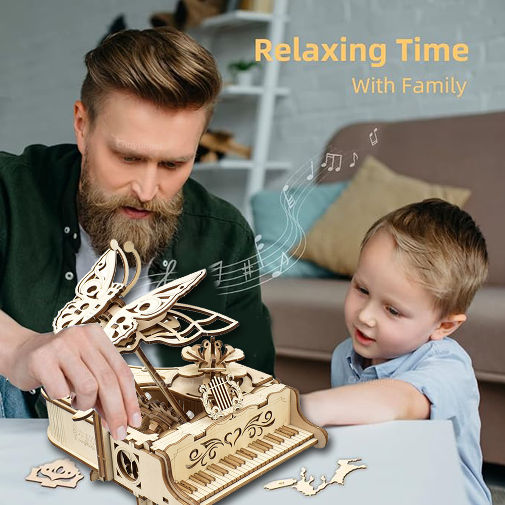3D Wooden Puzzle Music Box Pia – Musical Instrument Diy For Kids recenzja i cena