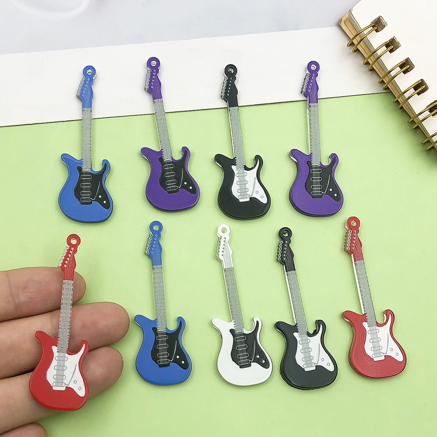 10pcs Gothic Guitar Charms Acr – Musical Instrument Manufacturers recenzja i cena